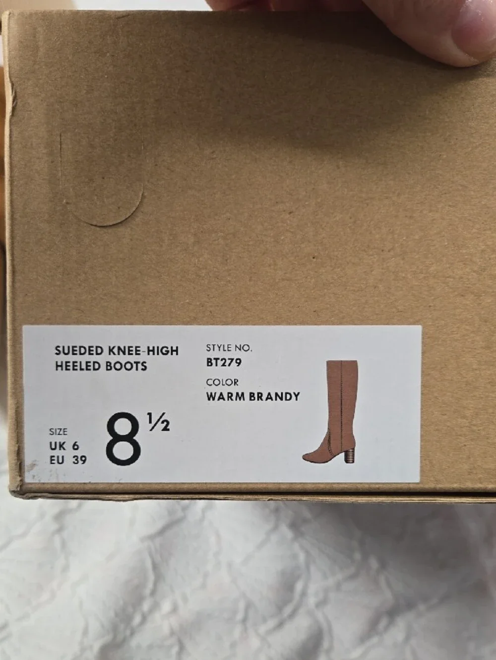NIB-J. Crew Warm Brandy Suede Knee High Block Heel Boots